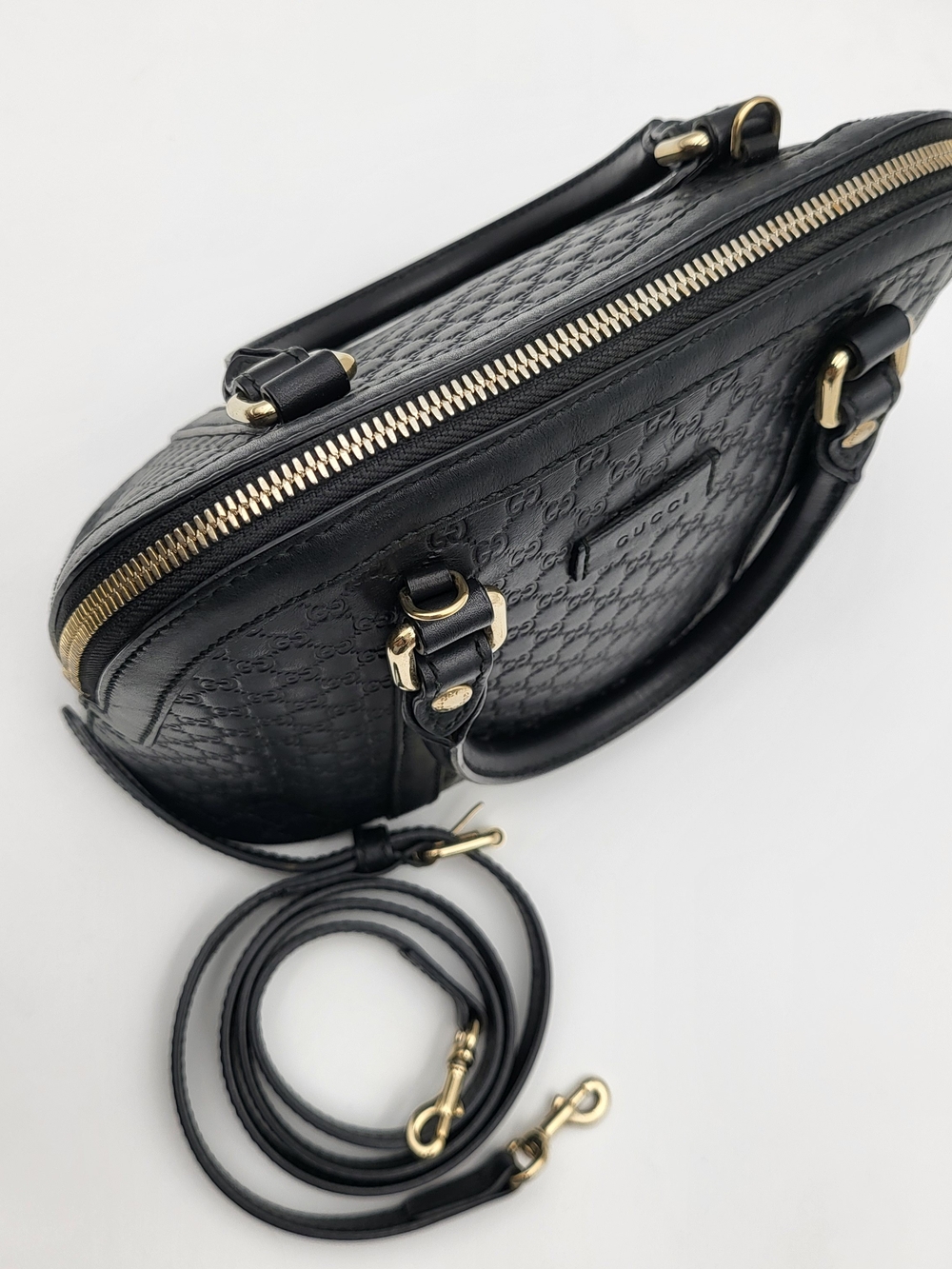 GUCCI Microguccissima Mini Dome Bag Black..Authentic.. - Picture 7 of 16